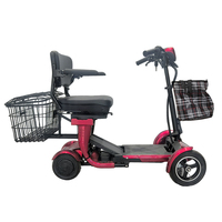 Trottinette pliable manuelle Chunlai 400w à 4 roues Q4 rouge, batterie au lithium 15 AH, autonomie WLTC de 35 km, pneus tubeless de 10 pouces, certifiée CE