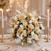 Floson Luxe Handgemaakte Zijden Lotus Kunstbloemen Kleurrijke Decoratiesets voor Valentijnsdag Bruiloft Achtergrond