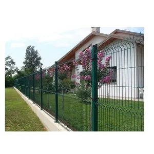 免费样品绿色聚氯乙烯涂层丝网3 d型围栏花园家庭工厂围栏2*2.5米或定制