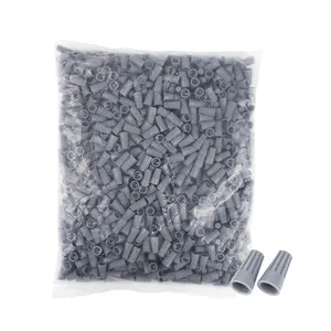 SP1 1000PCS Grey 22-16AWG Electrical Butt Splice Terminal Assorted Size Closed End Wire Connector Terminal