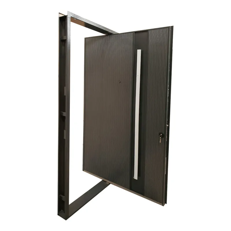 Penjualan terlaris pintu pivot modern produk baru gerbang pintu logam pintu eksterior disesuaikan untuk masuk utama