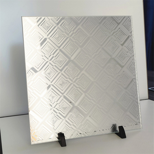 Hot Bán Shahe May Mắn Ánh Sáng Thủy Tinh Màu Grey Rõ Ràng Nhuộm Kính Tấm Tường Kệ Mô Hình Stak Frosted <span class=keywords><strong>Glass</strong></span> Gương - Product Image 2