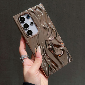 เคสโทรศัพท์มือถือลายคลื่นเคลือบเงาหรูหราสำหรับ Samsung S26 ultra S25 S24 S23 Series FE ฝาหลังลายคลื่นน้ำแบบด้าน - Product Image 2