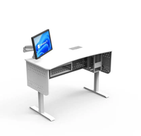 Podium d'enseignant électrique moderne à hauteur réglable moteurs doubles espace de fonctionnement spacieux bureau à grande vitesse pour équipement éducatif