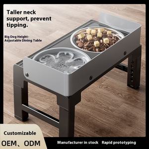 Mangkuk anjing yang ditinggikan anti tumpah, Tempat makan anjing dapat dimiringkan dengan mangkuk Stainless Steel dan mangkuk tempat makan lambat - Product Image 5