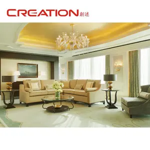 High quality modern European style living room sofa leather sofa set hotel living room furniture