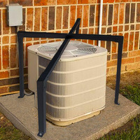 JH-Mech résistant à la corrosion réglable en hauteur et en largeur forme ronde ou carrée climatiseur en acier Cage de sécurité AC