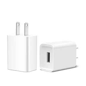 Adaptador de cargador de teléfono móvil, cargador de pared USB de carga rápida 5V2A, 10W, enchufe blanco de EE. UU.