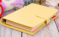 Mini Loseblatt A5/A6 Ringbuch Notizbuch 100 Blatt Ledereinband Schulgeschenk Planer für Schüler Geschäftsnutzung