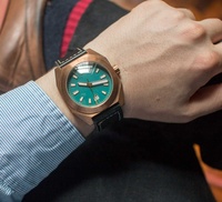Marca de lujo bronce deporte clásico con cúpula de cristal de zafiro mecánico automático de los hombres Relojes