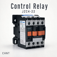 Relais intermédiaire auxiliaire CHINT JZC4-22 JZC4-40 24V 36V 110V 220V 380V AC Rail DIN Automatisation industrielle Électrique