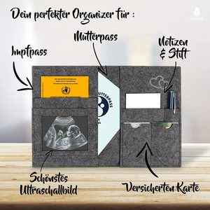 Trending-funda de pasaporte para mujeres, accesorio de maternidad de fieltro personalizado para el embarazo, francés, alemán, prémium - Product Image 2