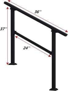 Tay vịn ngoài trời bước 1 đến 5 bước-lan can Cầu Thang sắt rèn-Bước ổn định 5 feet handrailing-Lan can nhà trong nhà an toàn - Product Image 2