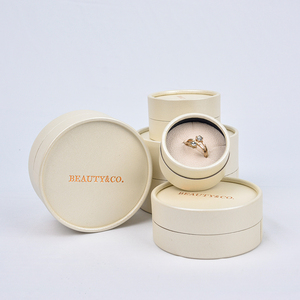 Custom Eco Friendly Kraft Paper <strong>Round</strong> <strong>Jewelry</strong> Boxes Vintage Style Earrings Necklaces Bracelets Rings Packaging <strong>Box</strong> - Product Image 1