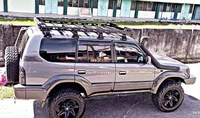 Meilleure Vente - Porte-Bagages de Toit Robuste en Acier 4x4 avec Panier de Rangement LED pour Land Cruiser LC80 (Capacité 100kg+) - Prix Imbattable