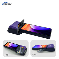 Jepower OEM/ODM 4G Android Tablette de bureau Terminal de point de vente mobile de 6 pouces avec imprimante intégrée de 58mm en stock