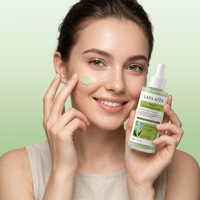 Sérum hydratant nourrissant anti-âge à la niacinamide organique, vitamine C, acide glycolique, panthénol et collagène