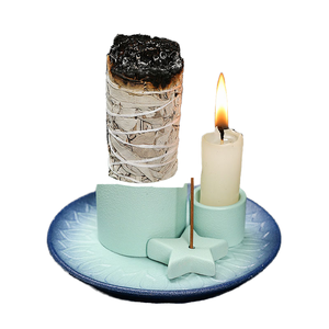 Quemador de Incienso de Cerámica para Meditación, Porta Incienso, Bandeja para Sahumar, Palo Santo, Madera Sagrada, Primavera, Verano, Otoño, Todas las Temporadas, Bodas - Product Image 4