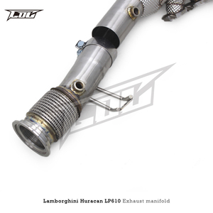 Tête de course automatique pour Lamborghini <span class=keywords><strong>Gallardo</strong></span> LP550/LP560/LP570/LP580/LP610 V10 5.2L 2010-2014 bouclier thermique 304 tuyau collecteur d'échappement - Product Image 5