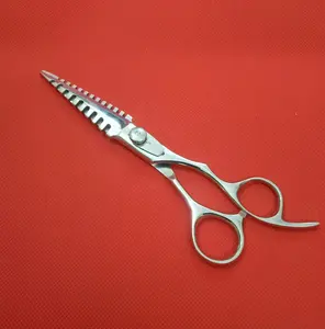 Tesoura profissional de aço inoxidável, para corte de cabelo e barbeiro, 6.5 polegadas