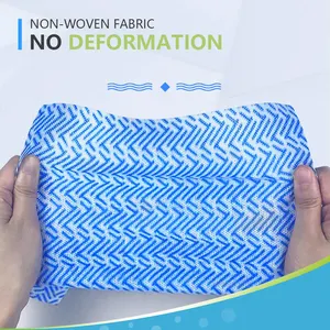 Grosir Biodegradable 80 buah 12x24i nch kain pembersih yang dapat digunakan kembali tisu pembersih rumah tangga handuk pembersih kain Nonwoven