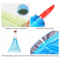Sacs poubelles en plastique non parfumés avec cordon de serrage, résistants aux déchirures, étanches, avec logo personnalisé pour les couches de bébé et les déchets d'animaux