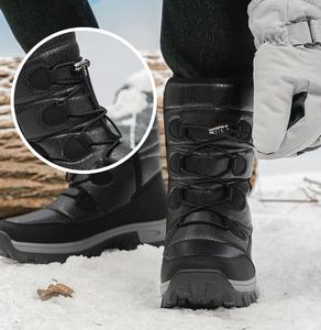Das mulheres dos homens anti-derrapante leve pelúcia quente neve botas longo algodão ao ar livre sapatos impermeáveis térmicas para o inverno respirável - Product Image 6