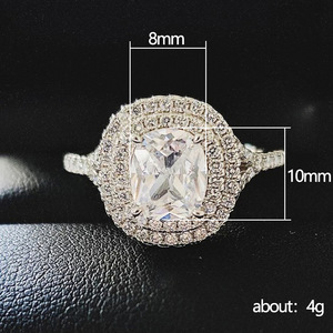Anello da Dito Indice Scintillante Color Argento per Donne, Gioiello Elegante e Delicato alla Moda - Product Image 6