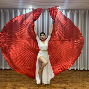 Costume de scène de danse du ventre pour adultes, ailes argentées en polyester, style oriental égyptien <span class=keywords><strong>indien</strong></span> arabe - Product Image 5