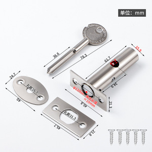 Concealed Passageway Manhole Lock Nickel Plating High Safety Fireproof Door Lock Hardware Accessory - Product Image 5