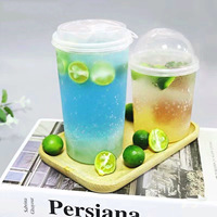 Meilleures ventes de tasses jetables en forme de U de 500ml et 700ml en plastique PP transparent à paroi unique pour le café et le thé au lait