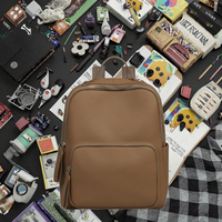 Nouveau Sac à Dos pour Ordinateur Portable en Cuir Véritable Imperméable Style Tendance 2025 pour Hommes, Capacité 20-35L, Fermeture Éclair, Doux et Léger