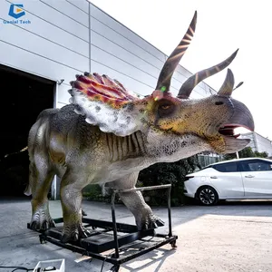 Ad59 campo de jogo jurássico grande simulação dinossauro animatronic triceratops