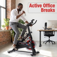 Vélo de spinning personnalisable avec cadre en acier durable, design ergonomique, idéal pour la maison, le bureau et les petits espaces d'entraînement