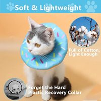 Nouveau design noyau cône de protection coton doux récupération animaux de compagnie chat e-collier collier gonflable élisabéthain pour chiens et chats