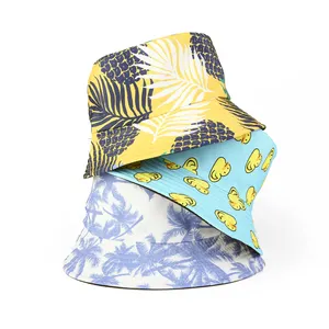 New creative printing Multiple designs unisex fisherman hat reversible bucket hats wholesale