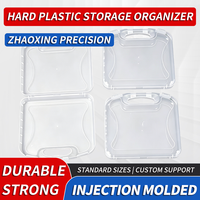 Boîte de rangement transparente en plastique pour marqueurs avec couvercle transparent et loquet frontal pour l'organisation des fournitures artistiques