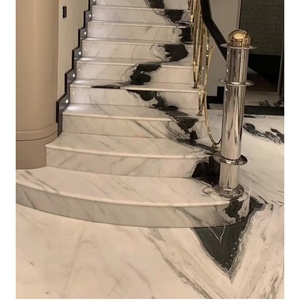 Cầu Thang Đá Cẩm Thạch Trắng Panda Cầu Thang Trong Nhà Thiết Kế Cầu Thang Đá Cẩm Thạch Tự Nhiên - Product Image 4