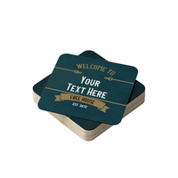 Dessous de verre en papier carré plus épais avec logo imprimé personnalisé de haute qualité Tapis promotionnels pour boissons