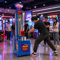 Machine d'arcade King of the Hammer, testeur de force de frappe à monnayeur, logo personnalisé pris en charge pour centre de jeux d'arcade