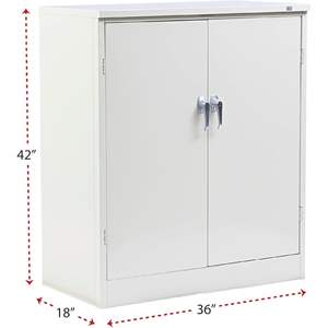 Gabinete de Almacenamiento Alto Alera de 36 x 18 x 72 Pulgadas con 2 Estantes de Acero Ajustables, Ensamblado en Fábrica - Product Image 2