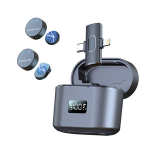 Microphone cravate sans fil 2 en 1, mini microphone à clip, miniaturisé, inalambrico para celular, microphone cravate pour <span class=keywords><strong>YouTube</strong></span>, enregistrement mobile - Product Image 4