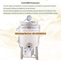 Pasteuriseur de lait 1000 L, petite Machine de pasteurisation de lait avec réservoir de refroidissement de lait