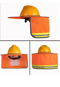 رؤية عالية مريحة تسمح بالتهوية-قبعة صلبة رخيصة مع درع للرقبة وظلال الشمس - Product Image 2