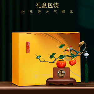 Ornement Pomme en Laiton Paix et Joie, Nouveau Style Chinois, Décoration d'Entrée de Salon, Cadeau de Pendaison de Crémaillère - Product Image 3