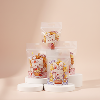 Sachet Doypack Personnalisé en Plastique Dépoli Imprimé, Qualité Alimentaire, avec Fermeture Éclair et Poignée, pour Bonbons et Biscuits