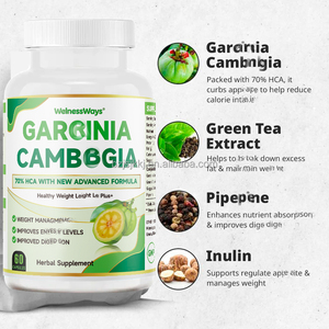 WelnessWays Brûleur Contrôle Rapide du Poids Naturel Slimmin Plat Garcinia Cambogia Perdre du Régime Capsules - Product Image 3