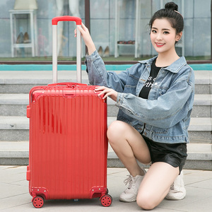 Maleta de Viaje Roja para Mujer con 4 Ruedas, Cierre de Cremallera, Resistente, Color Sólido, Colección Primavera 2025 - Product Image 4