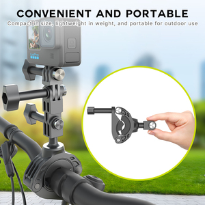 Support de caméra pour guidon de moto HONGDAK, pince de fixation en alliage d'aluminium CNC, capacité de charge de 0,66 lb, support de caméra pour vélo pour poignées stabilisatrices - Product Image 5