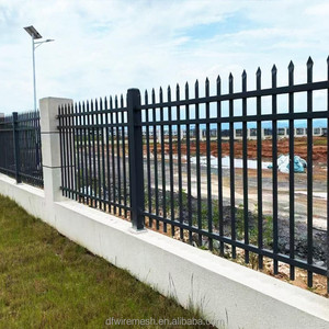 Panneaux <span class=keywords><strong>en</strong></span> <span class=keywords><strong>fer</strong></span> <span class=keywords><strong>forgé</strong></span> noirs décoratifs pour jardin à domicile, clôture <span class=keywords><strong>en</strong></span> acier tubulaire avec portails robustes - Product Image 4